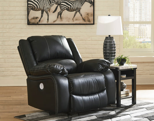 7710125 black leather like recliner