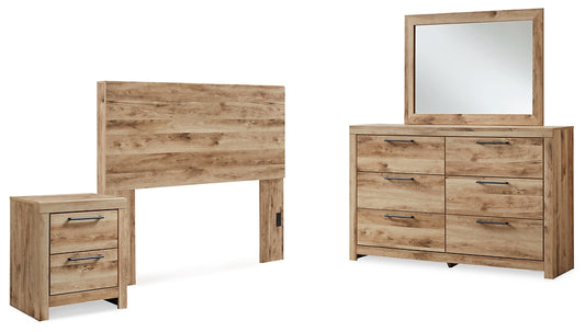 Hyanna Full Panel Headboard, Dresser, Mirror and Nightstand