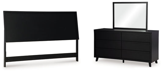 Danziar King Panel Headboard, Dresser and Mirror
