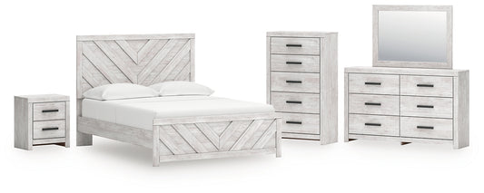 Cayboni Queen Panel Bed, Dresser, Mirror, Chest and Nightstand