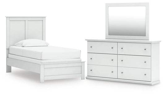Bostwick Shoals Twin Panel Bed, Dresser and Mirror