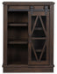 A4000135 bookcase w/ rolling door/ adjustable shelving