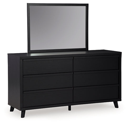 Danziar Queen Slat Panel Bed, Dresser, Mirror, Chest and Nightstand