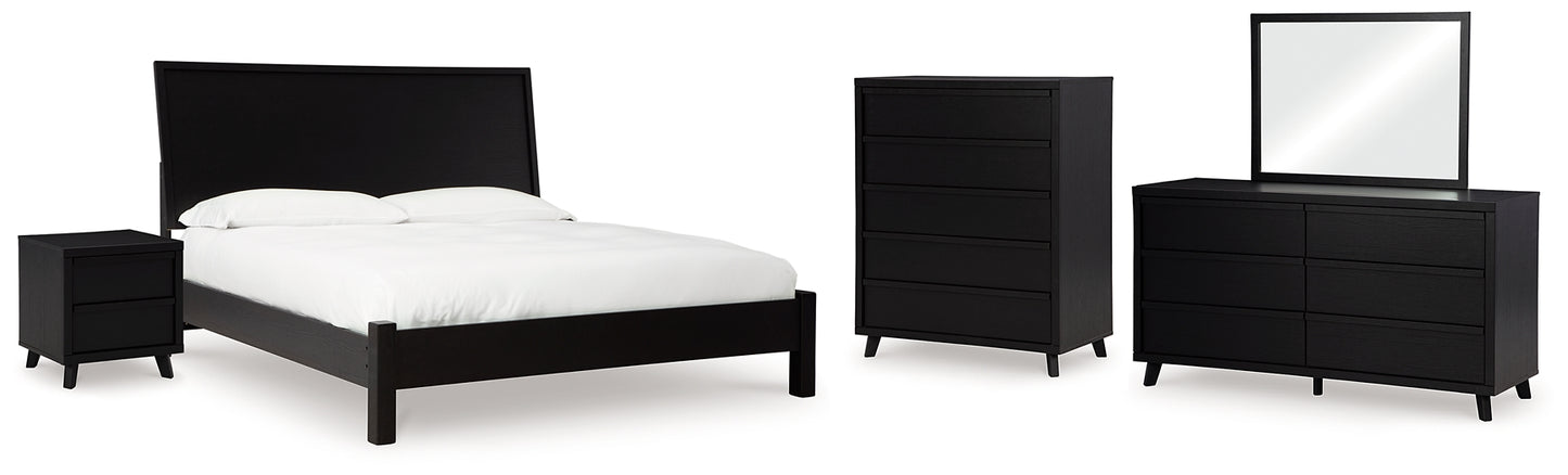 Danziar Queen Panel Bed, Dresser, Mirror, Chest and Nightstand