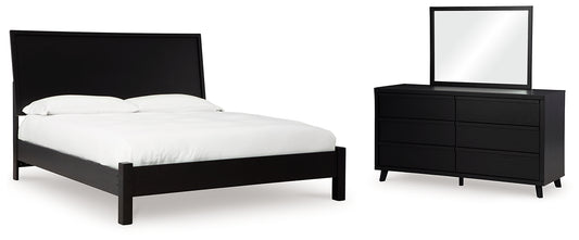 Danziar Queen Panel Bed, Dresser and Mirror