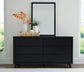 Danziar Queen Panel Bed, Dresser and Mirror