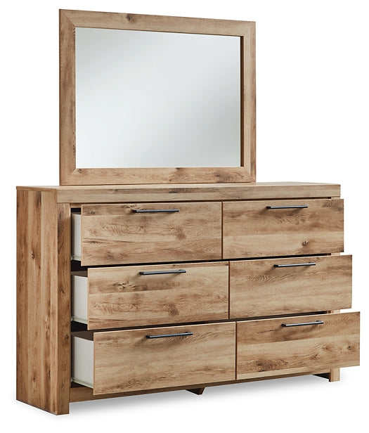 Hyanna Full Panel Bed with 2 Side Storage, Dresser, Mirror, Chest and Nightstand
