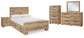 Hyanna Full Panel Bed with 1 Side Storage, Dresser, Mirror, Chest and Nightstand
