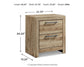 Hyanna Queen Panel Storage Bed with 1 Under Bed Storage Drawer, Dresser, Mirror and Nightstand