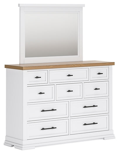 Ashbryn California King Panel Storage Bed, Dresser, Mirror, Chest and Nightstand