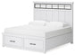 Ashbryn King Panel Storage Bed, Dresser, Mirror, Chest and Nightstand