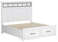 Ashbryn King Panel Storage Bed, Dresser, Mirror, Chest and Nightstand