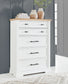 Ashbryn King Panel Storage Bed, Dresser, Mirror, Chest and Nightstand