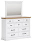 Ashbryn King Panel Storage Bed, Dresser, Mirror and Nightstand