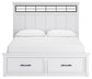 Ashbryn California King Panel Storage Bed, Dresser, Mirror and Nightstand