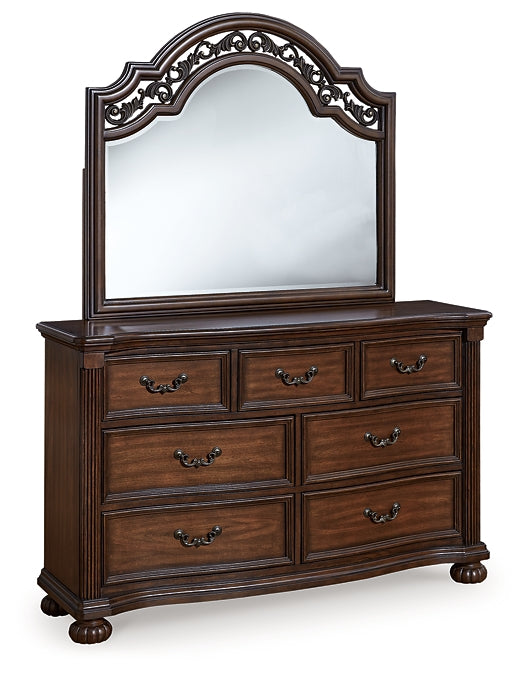 Lavinton King Poster Bed, Dresser, Mirror, Chest and Nightstand