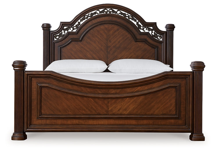 Lavinton King Poster Bed, Dresser, Mirror, Chest and Nightstand