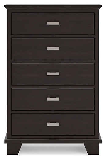 Covetown King Panel Bed, Dresser, Mirror, Chest and Nightstand
