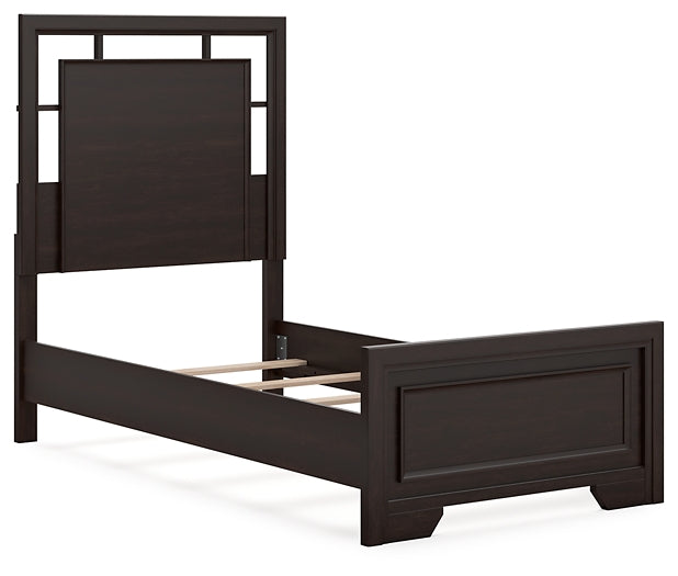 Covetown Twin Panel Bed, Dresser, Mirror, Chest and Nightstand