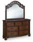 Lavinton Queen Poster Bed, Dresser, Mirror, Chest and Nightstand