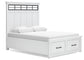 Ashbryn Queen Panel Storage Bed, Dresser, Mirror, Chest and Nightstand