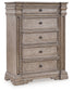 Blairhurst King Panel Bed, Dresser, Mirror, Chest and Nightstand