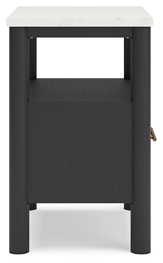 Cadmori Queen Upholstered Panel Bed, Dresser, Mirror and Nightstand