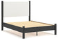 Cadmori Full Upholstered Panel Bed, Dresser, Mirror and Nightstand