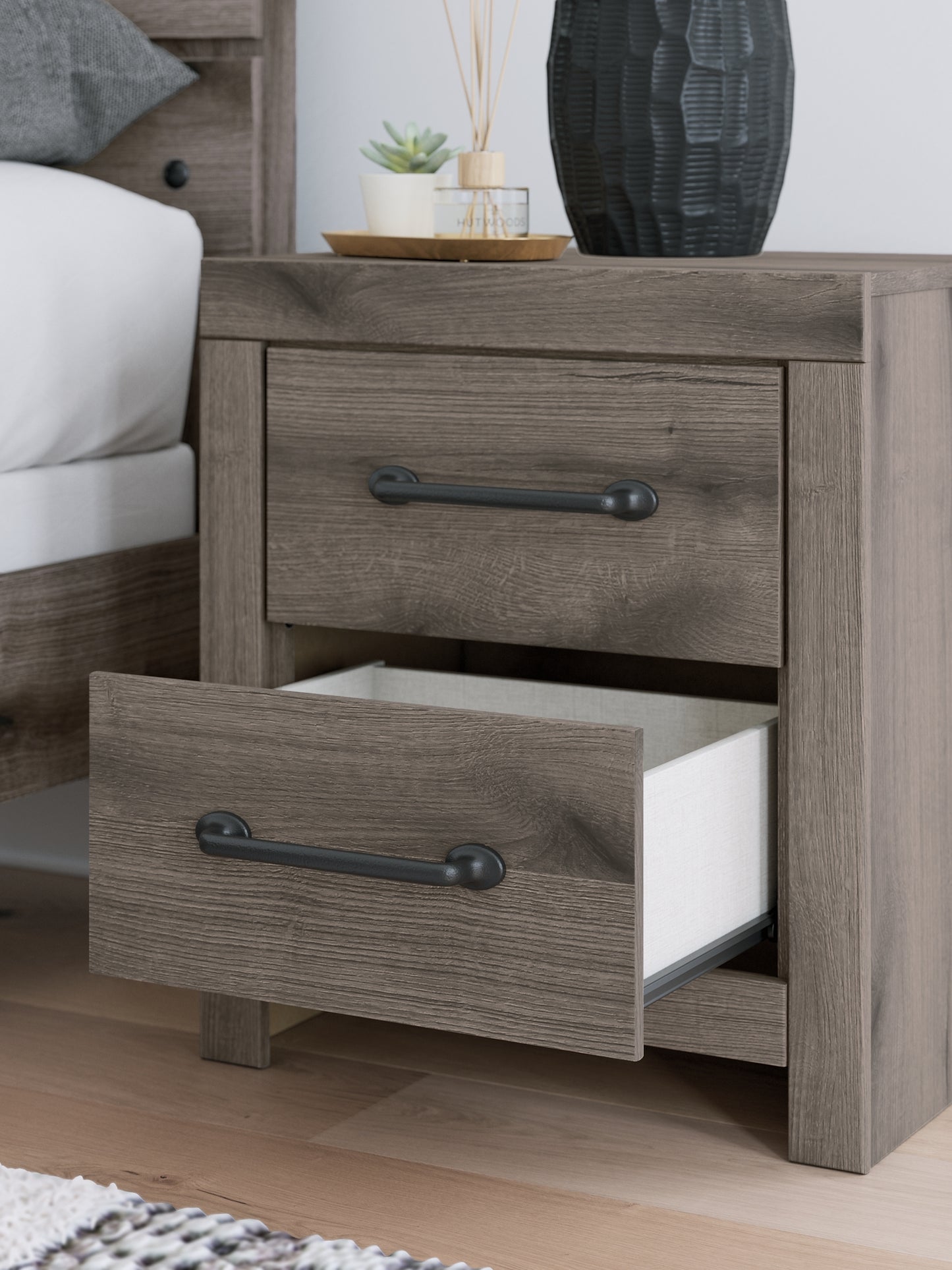 Graystorm King Panel Bed, Dresser and Mirror