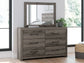 Graystorm King Panel Bed, Dresser and Mirror