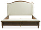 Sturlayne King Upholstered Panel Bed, Dresser and Mirror