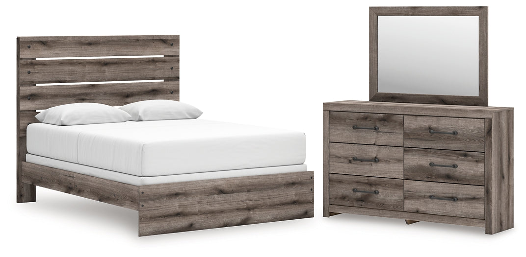 Graystorm Queen Panel Bed, Dresser and Mirror