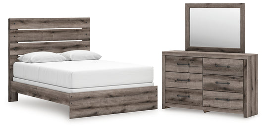 Graystorm Queen Panel Bed, Dresser and Mirror