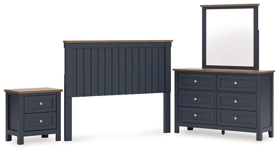 Landocken Queen Panel Headboard, Dresser, Mirror and Nightstand