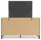 Cadmori King Upholstered Panel Bed, Dresser, Mirror and Nightstand