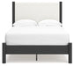 Cadmori Full Upholstered Panel Bed, Dresser, Mirror, Chest and Nightstand