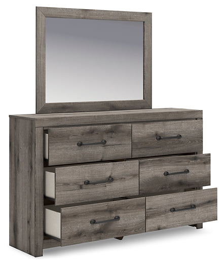 Graystorm King Panel Bed, Dresser, Mirror, Chest and Nightstand