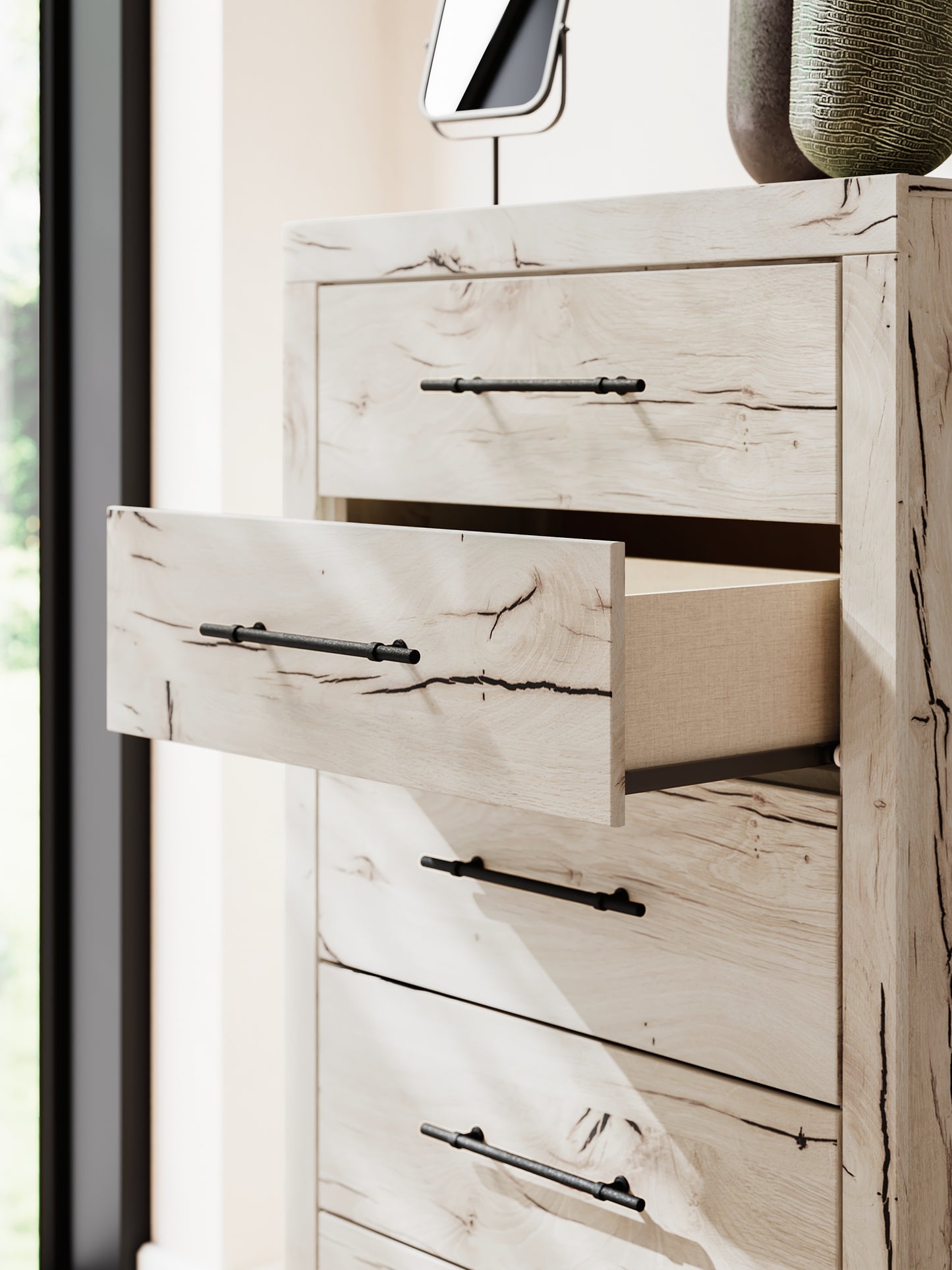 Lawroy Full Panel Bed, Dresser, Mirror, Chest and Nightstand