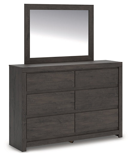 Fraluna Queen Panel Storage Bed, Dresser, Mirror and Nightstand