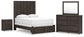 Fraluna Queen Panel Storage Bed, Dresser, Mirror and Nightstand
