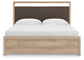 Kinlanni King Upholstered Platform Bed, Dresser and Mirror