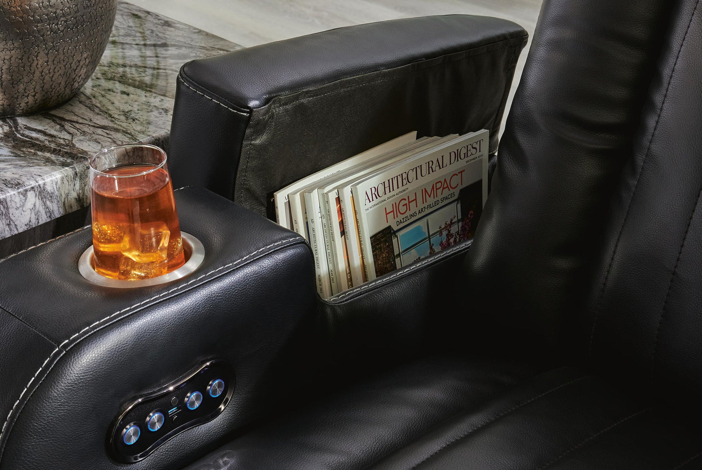 Caveman Den PWR Recliner/ADJ Headrest