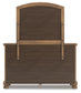 Feddinger Queen Storage Sleigh Bed with Mirrored Dresser and Nightstand
