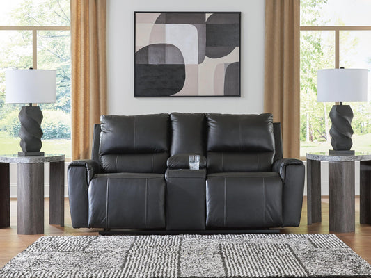 Glossmore DBL Rec Loveseat w/Console