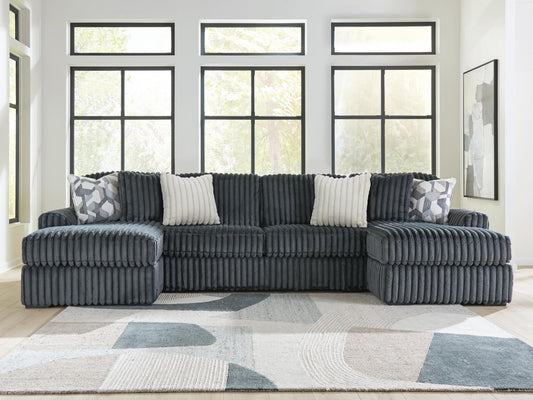 Midnight-Madness 3-Piece Double Chaise Sectional