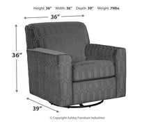 Load image into Gallery viewer, Zarina Swivel Accent Chair
